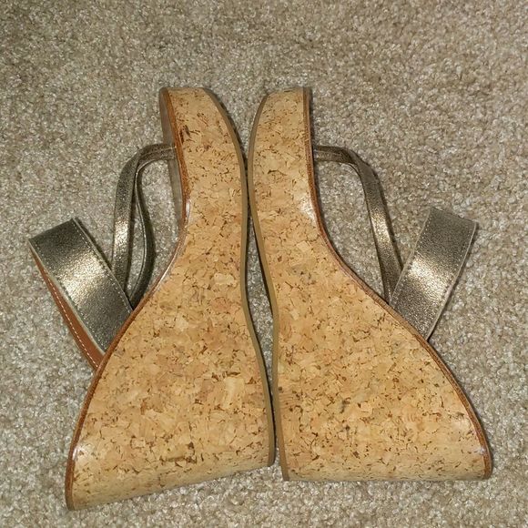 K Jacques St Tropez Cork Wedge Heel Sandals France 37 - Picture 5 of 6